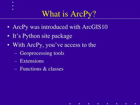 introduction  arcpy powerpoint    id