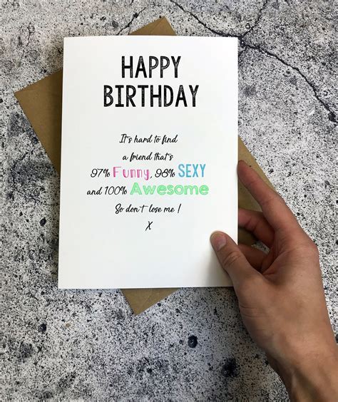 birthday card happy birthday  hard  find  friend