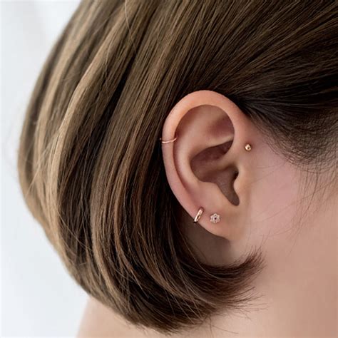 Tiny Thin Cartilage Huggie 925 Sterling Silver | Musemond