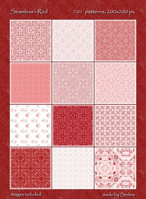 red seamless patterns  sedma