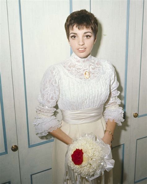 Liza Minnelli rare 1967 portrait in her wedding gown holding bouquet
