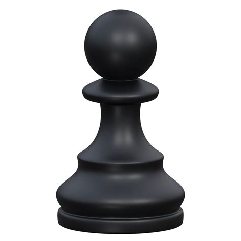 pawn 3d render icon illustration with transparent background, chess