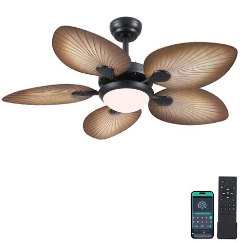 Wiviniya Tropical Ceiling Fans with Lights and Remote/APP Control, 44