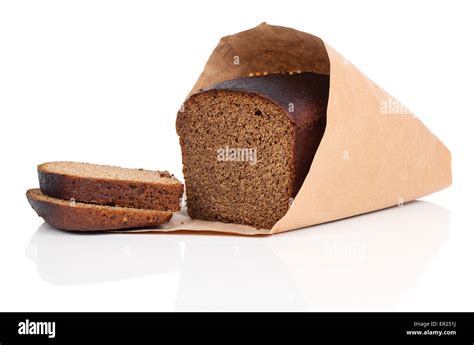 rye bread slice isolated  white background stock photo alamy