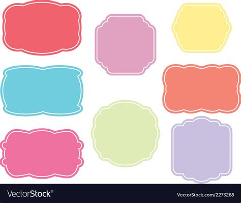 Blank colored labels Royalty Free Vector Image