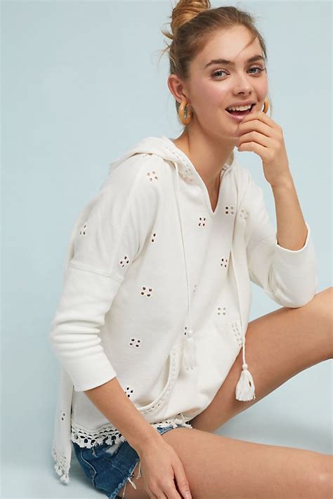 Eyelet Hoodie | Anthropologie
