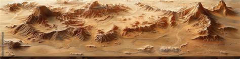 draw  map sand table  mountains sand roads  deserts