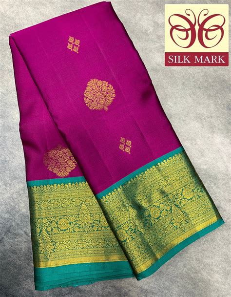 pure kanchipuram silk saree vadamalli colour  rama green border