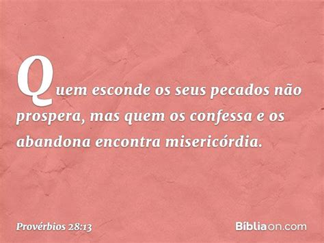 Aquele Que Confessa E Deixa Alcança Misericordia
