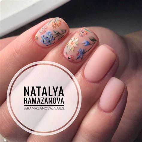 #шеллак #ледлампа #матовыйтоп #ручнаяроспись #весенниецветы # ...