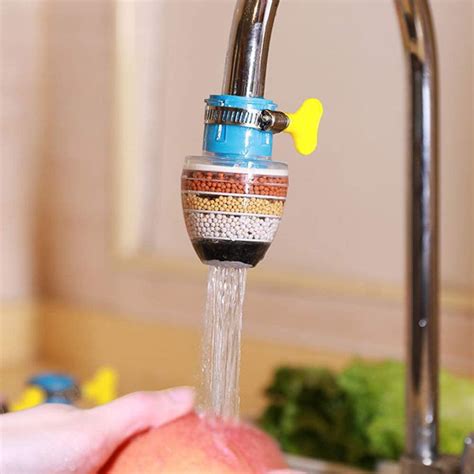 Faucet filter Kitchen Water tap filter Adjustable Water saving Top ...