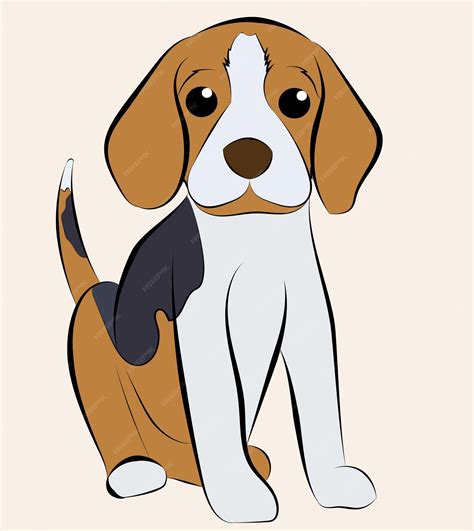 Premium Vector | Design bigol animated dog sitting