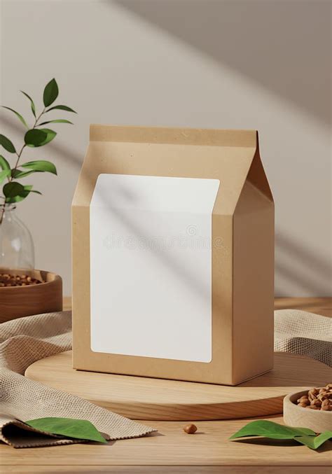 eco friendly kraft paper bag  blank white label  sustainable