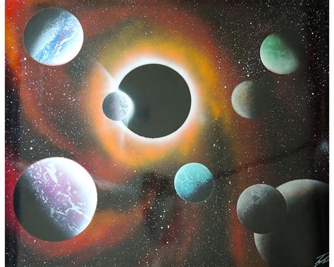 Galaxy Spray Paint Art Gargantua - Etsy