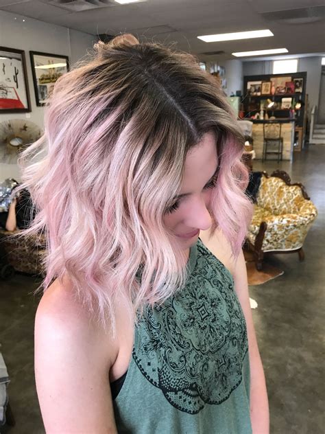 Pastel Pink Hair With Dark Roots at Peter Kimmons blog