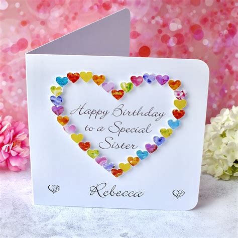 Handmade Birthday Greeting Cards For Sister