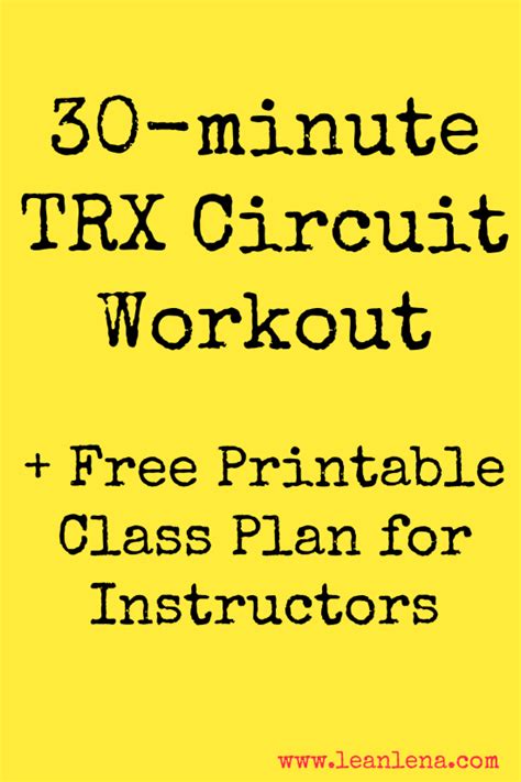 TRX Circuit Workout - Anna - TRX Thursday - Lean Lena