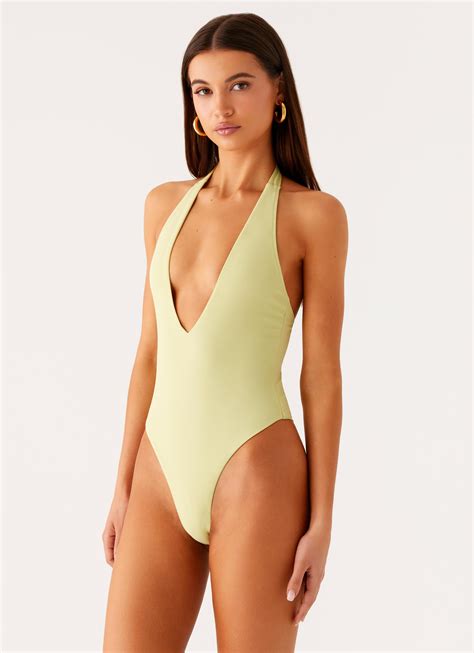 Delia One Piece Swimsuit - Lime – Peppermayo
