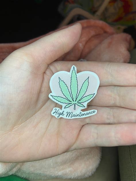 Girly Stoner Stickers Stoner Girl Sticker Weed Stickers | Etsy