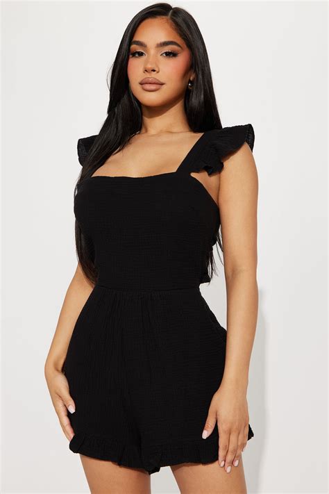 Kailani Romper - Black | Fashion Nova, Rompers | Fashion Nova
