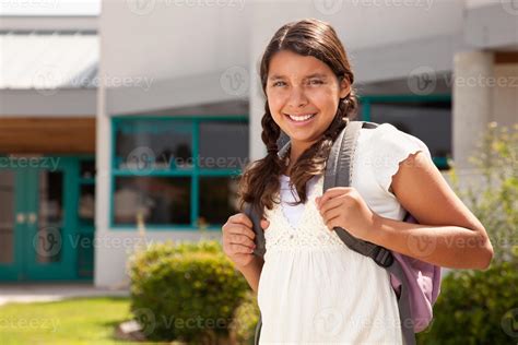 Cute Hispanic Teen Girl Student Ready for School 16423041 Stock Photo