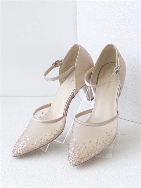 Blair Nude Ankle Strap Heels - Comfortable Wedding Shoes for Singapore