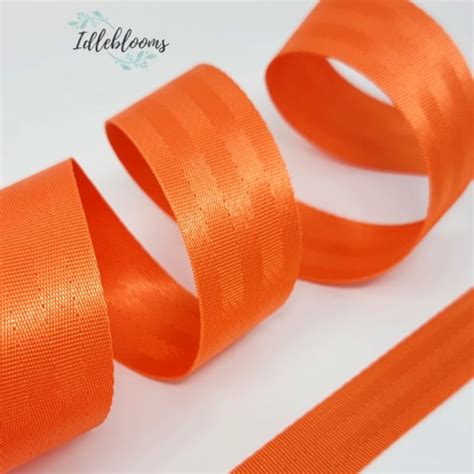 Dusty Orange webbing - 3 yards * Idleblooms