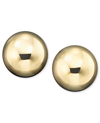 14k Yellow Gold Ball Stud Earrings (4 - 10mm) - Macy's