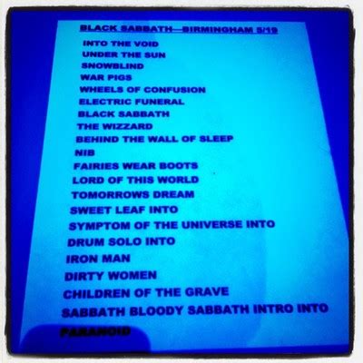 Black Sabbath: setlist e video di Birmingham - Heavy-Metal.it