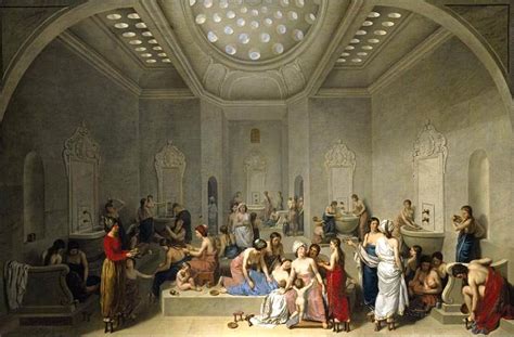 A Female Turkish Bath or Hammam by LEBARBIER, Jean-Jacques-François