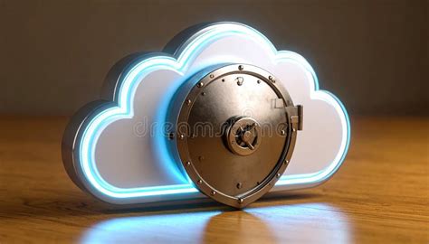 Illuminated Cloud-shaped Safe with LED Light Outline, Modern Secure Storage Device for Valuables ...
