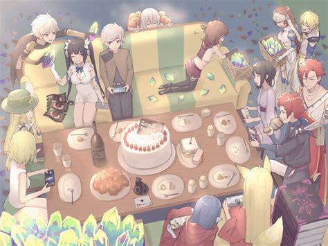 The whole gang is celebrating : r/DanMachi