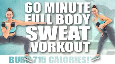 60 Minute FULL BODY SWEAT WORKOUT 🔥BURN 715 CALORIES!* 🔥with Sydney ...