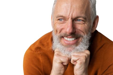 senior homme souriant psd gratuite