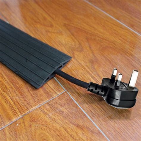 Heavy Duty Black Rubber Floor Cable Protector Wires Safety Cover - Floor Safety Store