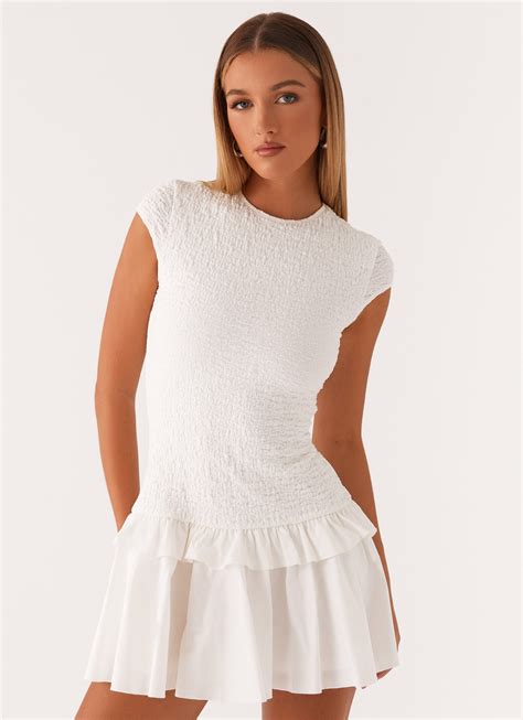 Hopeless Romantic Mini Dress - White – Peppermayo US