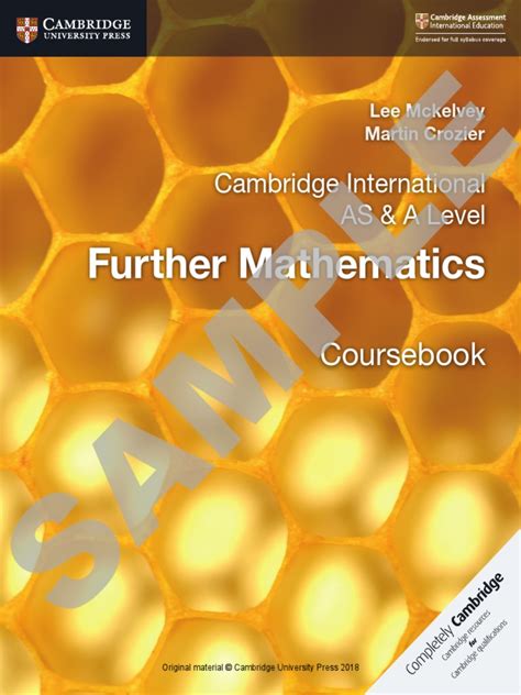 Cambridge International As & A Level Further Mathematics Coursebook ...