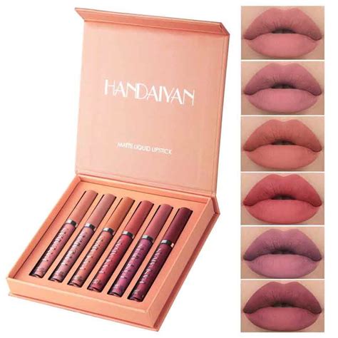 HANDAIYAN 6 Pieces Matte Liquid Lipstick | Ruperhat.com
