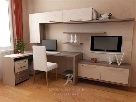 Стенка "Атташе", купить стенку с компьютерным столом на заказ в г ...