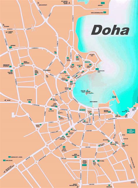 Doha sightseeing map - Ontheworldmap.com