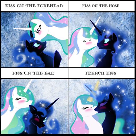 Luna and celestia kissing chart | My little pony comic, My little pony