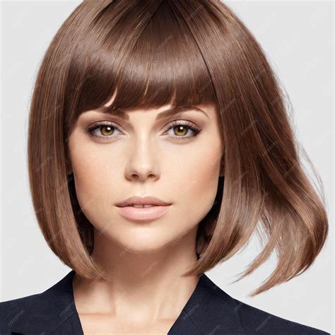 Premium AI Image | Fashion Hairstyle Glamour Young Woman Portrait Bob