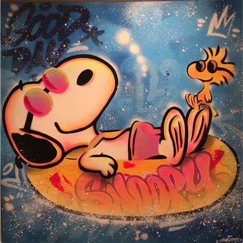 Painting Snoopy Beach by Kedarone | Carré d'artistes