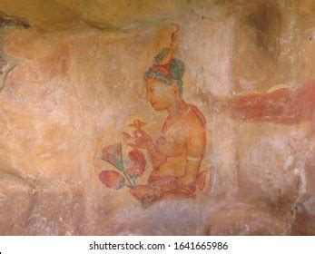 Wall Paintings Sigiriya Rock Fortress Sri Stock Photo 1641665986 ...