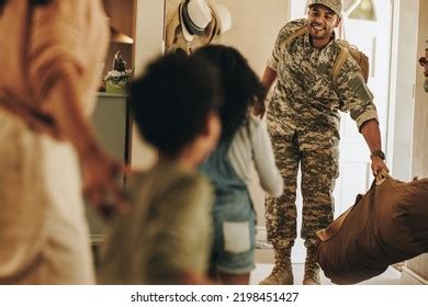 Surprise Military Homecoming Happy Soldier Returning Stock Photo 2198451427 | Shutterstock