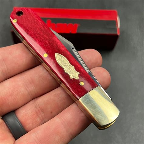 KERSHAW Culpepper Red Bone Handle Slip Joint Blade EDC Folding Pocket ...