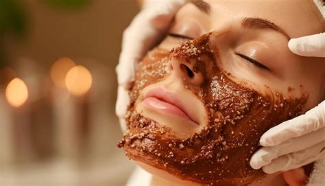 premium photo young woman undergoing treatment  body scrub  spa