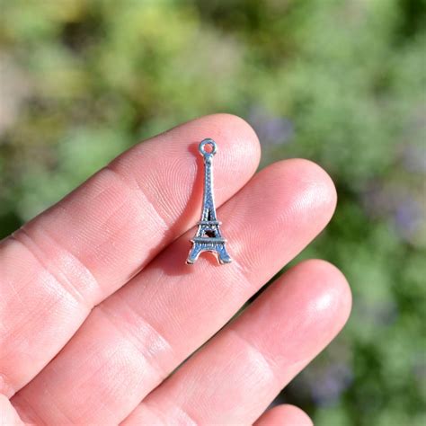 Eiffel Tower Silver Charm - Etsy