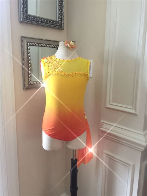 Yellow & Orange Ombre Leo Dance Costume "Sunshine" | Jazz dance