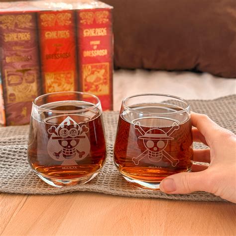 One Piece - Luffy & Ace Glasses 2-Piece Set | Elbenwald